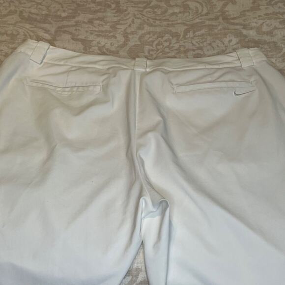 Nike Golf womens pants Tour Performance Dry Fit white crop length pockets Sz 12 - Picture 5 of 10